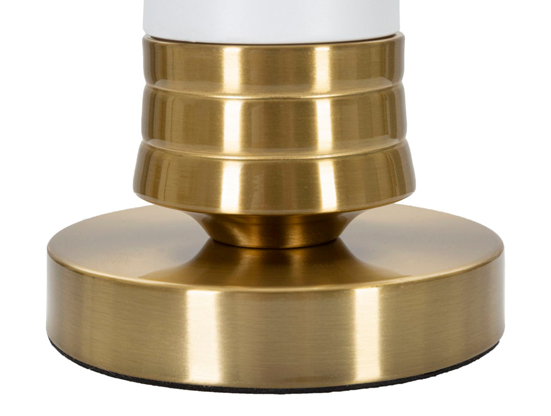 Luxuriöse Tischleuchte in Gold und Weiß
