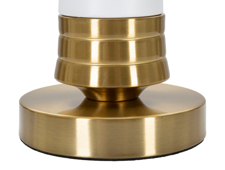 Luxuriöse Tischleuchte in Gold und Weiß