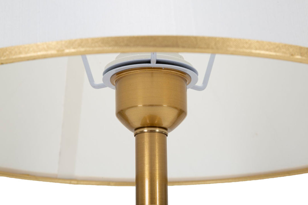 Luxuriöse Tischleuchte in Gold und Weiß