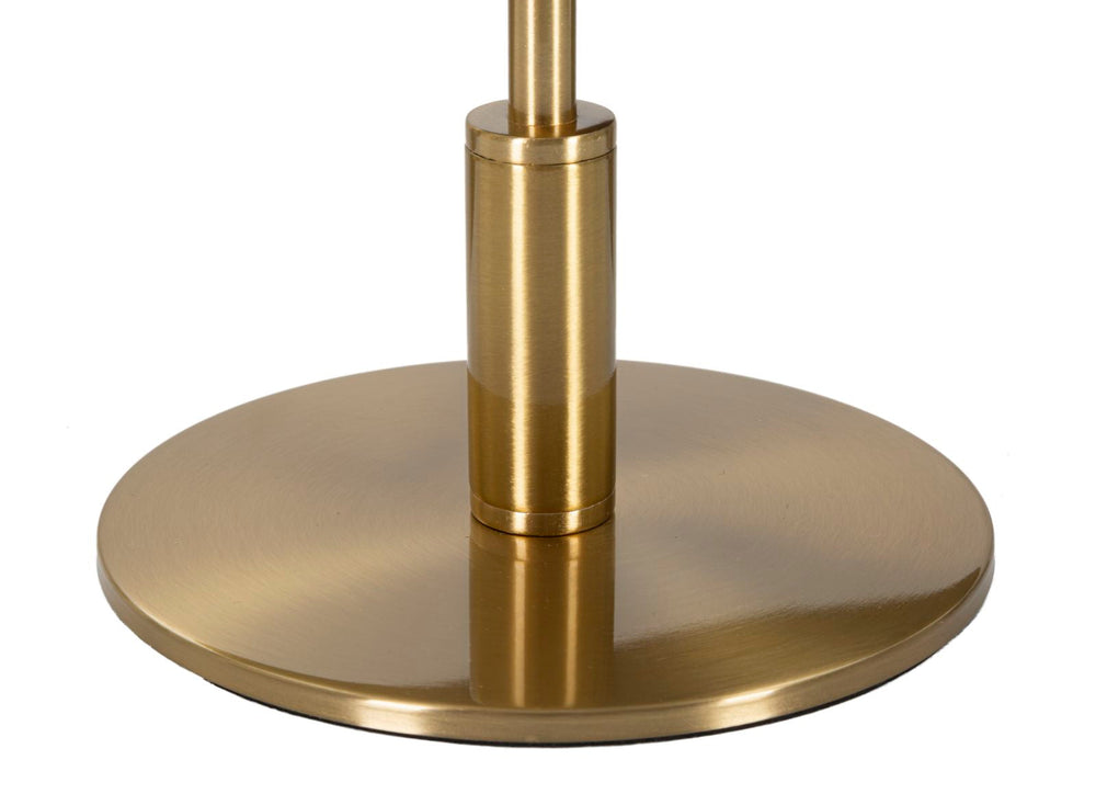 Tischleuchte mit Federn in Gold und Weiß