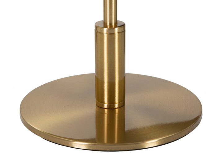 Tischleuchte mit Federn in Gold und Weiß