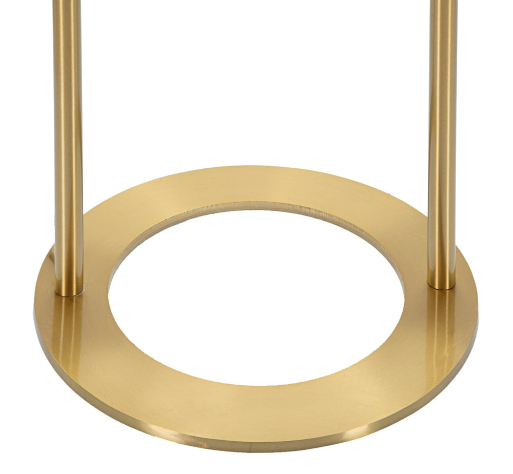 Goldene Stehlampe mit Metallbogen