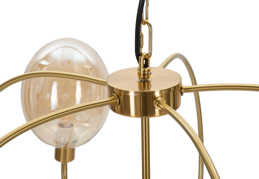 Goldene Metall-Deckenleuchte in Tropfenform