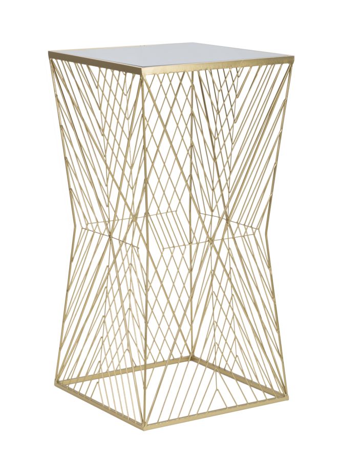Gold Metall Bartisch Lines 4 Modernes Design