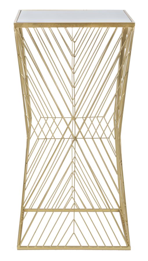 Gold Metall Bartisch Lines 4 Modernes Design