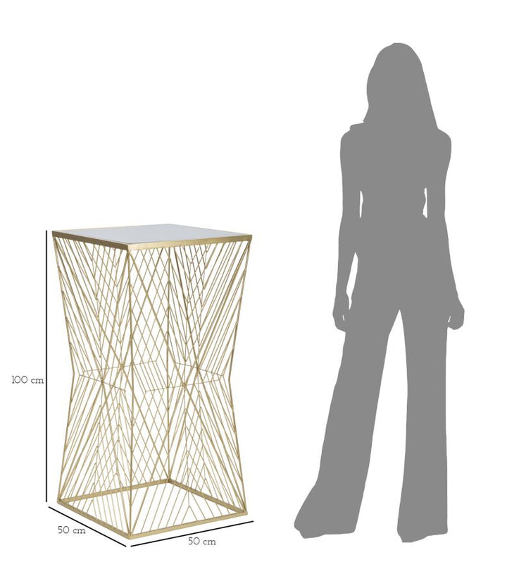 Gold Metall Bartisch Lines 4 Modernes Design