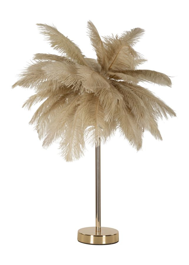 Kamel Palme Tischlampe Stoffschirm Tropical Design