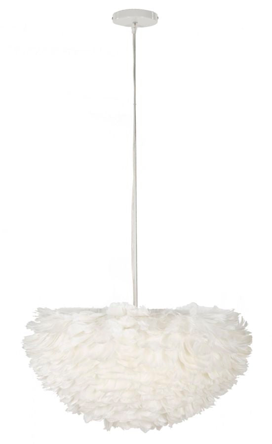 Weiss Feder Deckenlampe Elegante Haengeleuchte