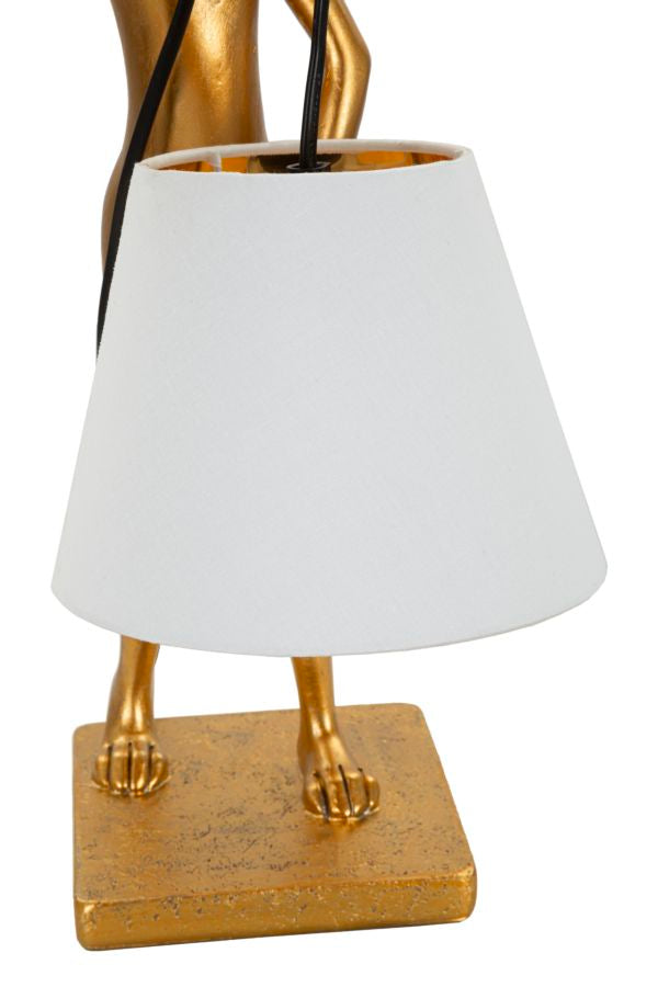 Braun Tribal Tischlampe Stoffschirm Zeitgenoessisches Design