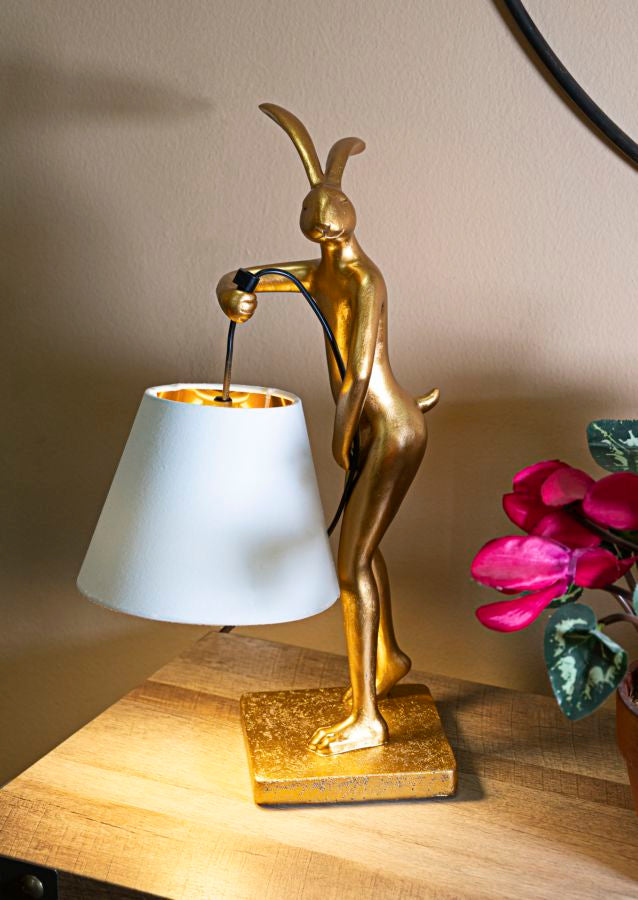 Braun Tribal Tischlampe Stoffschirm Zeitgenoessisches Design