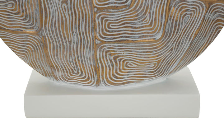 Beige Stoff Tischlampe Struktur Basis Eclips Modernes Design