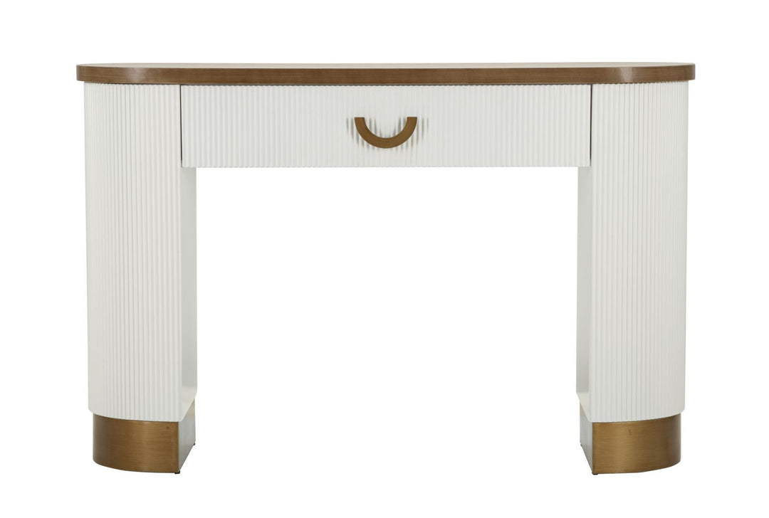 Weiss Konsolentisch Holz Akzente Tolosa Moderner Flur