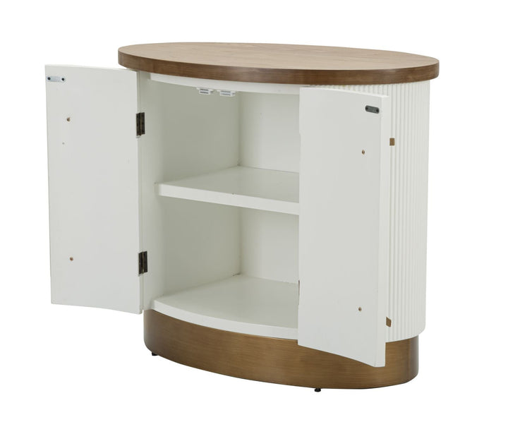 Weiss 2 Tuer Schrank Holz Akzente Tolosa Kollektion