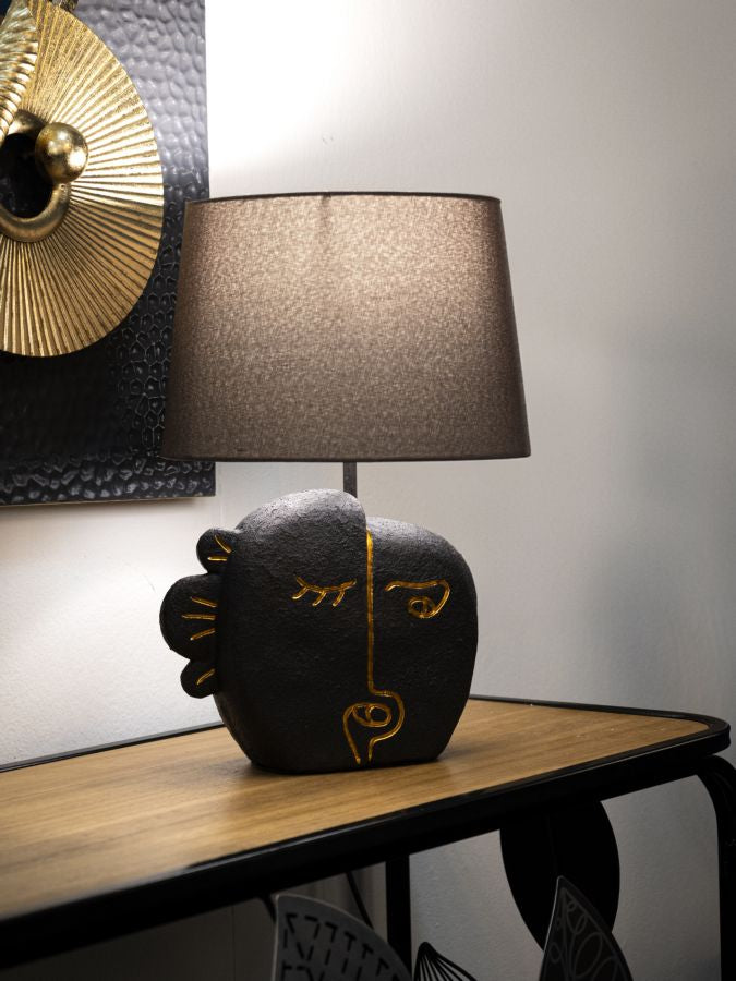 Braun Tribal Tischlampe Dekorative Basis Moderner Akzent