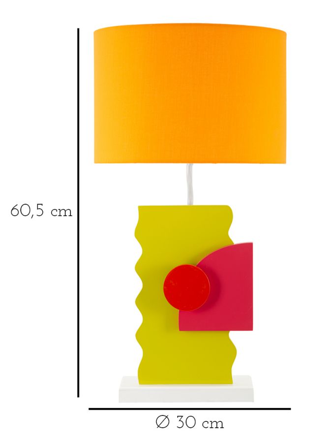 Orange Moderne Tischlampe Stoffschirm Color Kollektion