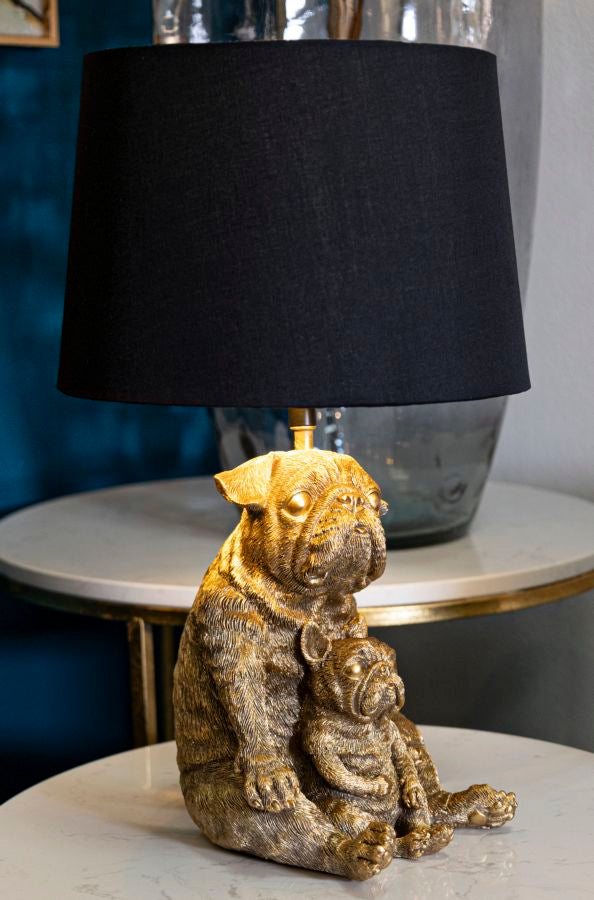 Gold Hase Skulptur Tischlampe Weiss Schirm Moderner Akzent