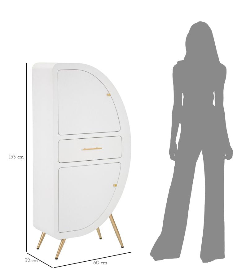 Weiss 2 Tuer Schrank Holzbeine Venus Aufbewahrung