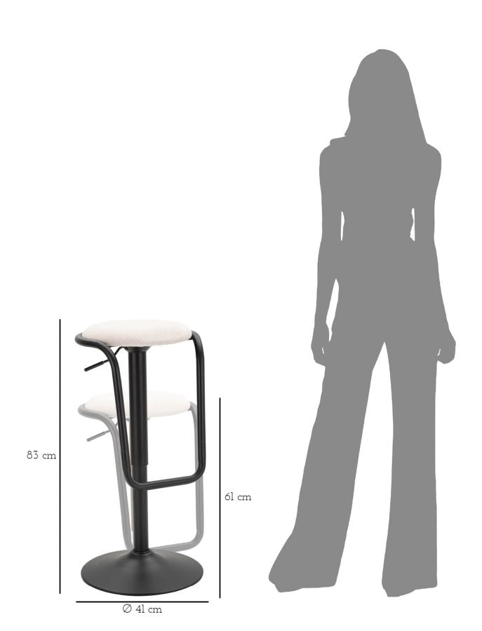 Weiss Verstellbarer Barhocker Mit Lift Destiny Modern