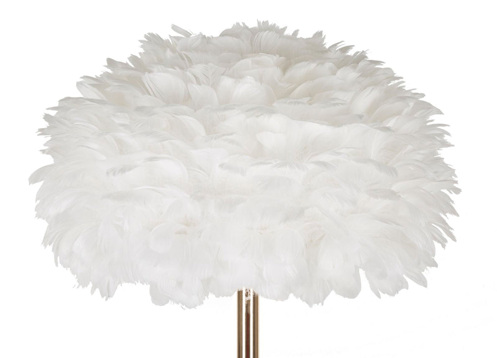 Weiss Schlanke Stehlampe Federschirm Feathers Kollektion
