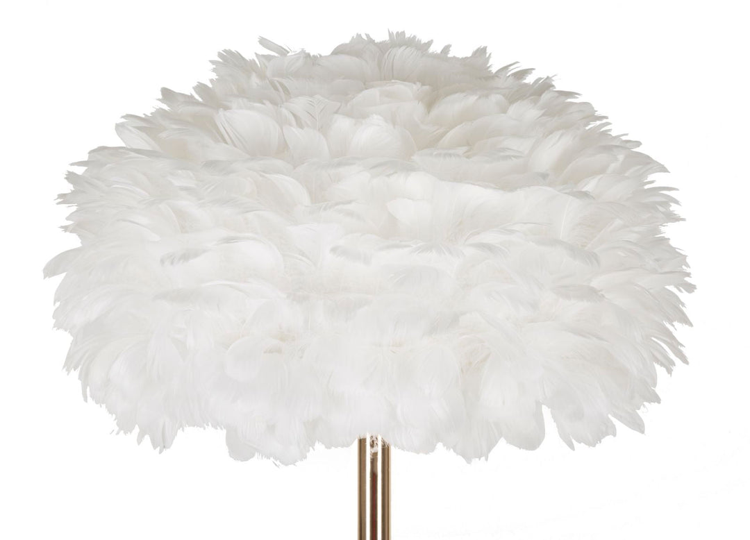 Weiss Schlanke Stehlampe Federschirm Feathers Kollektion