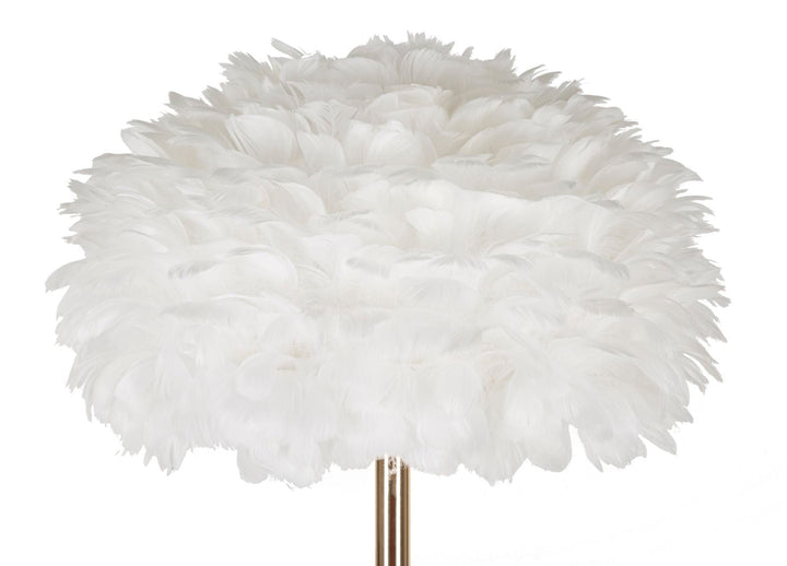 Weiss Schlanke Stehlampe Federschirm Feathers Kollektion