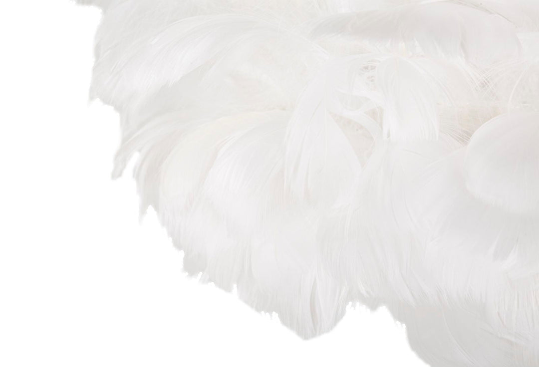 Weiss Schlanke Stehlampe Federschirm Feathers Kollektion