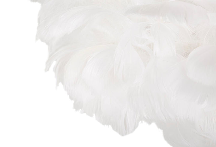 Weiss Schlanke Stehlampe Federschirm Feathers Kollektion