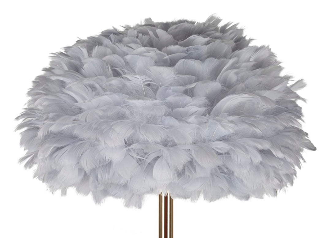 Grau Schlanke Stehlampe Federschirm Feathers Kollektion