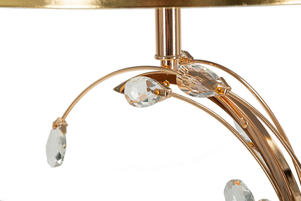 Schwarz Gold Tischlampe Stoffschirm Bruxelles Kollektion