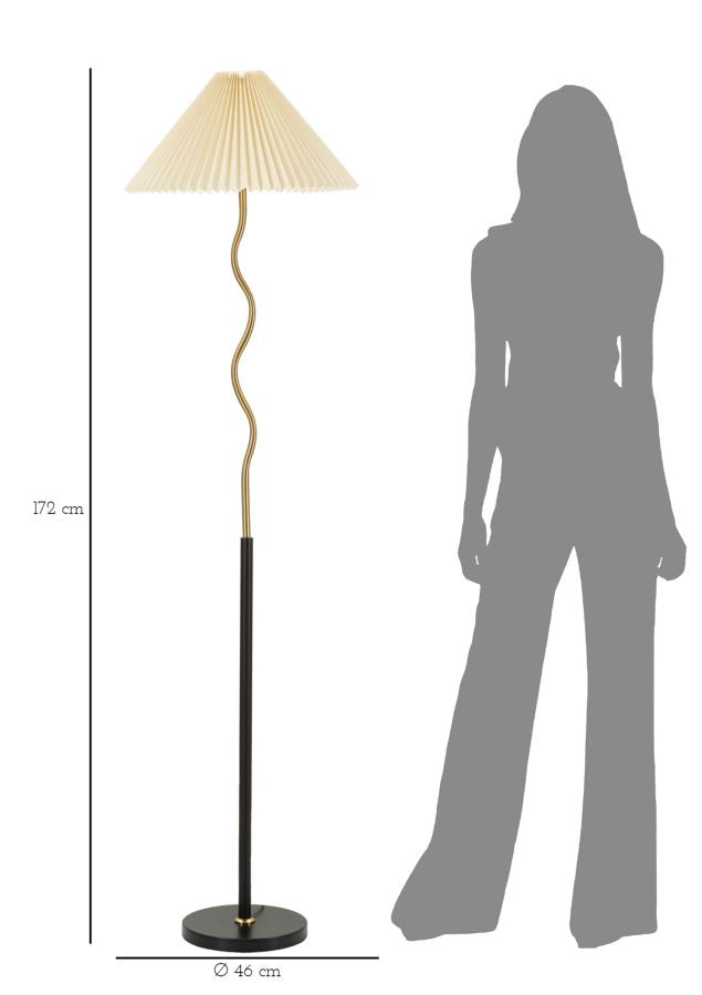 Gold Weiss Stehlampe Kristall Akzente Closy Modernes Design