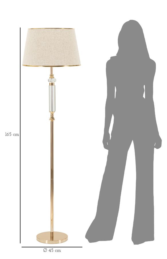 Weiss Stehlampe Stoffschirm Praga Klassischer Stil