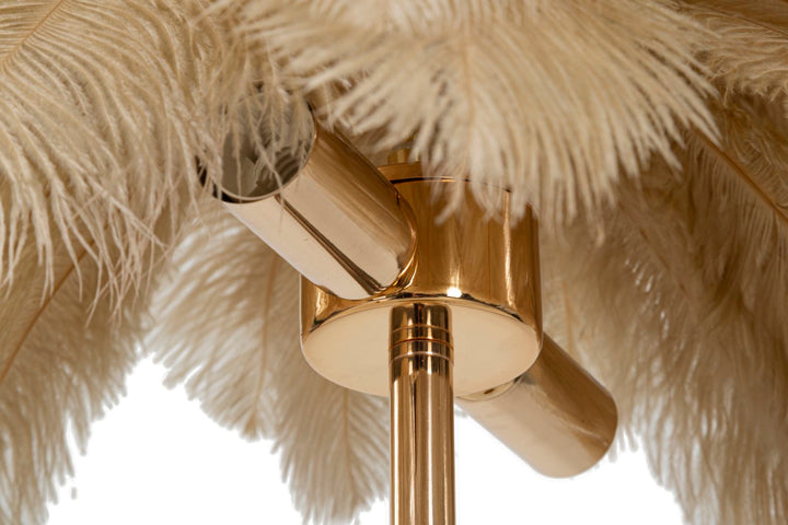 Kamel Palme Tischlampe Stoffschirm Tropical Design