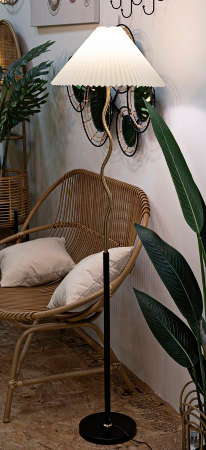 Gold Weiss Stehlampe Kristall Akzente Closy Modernes Design