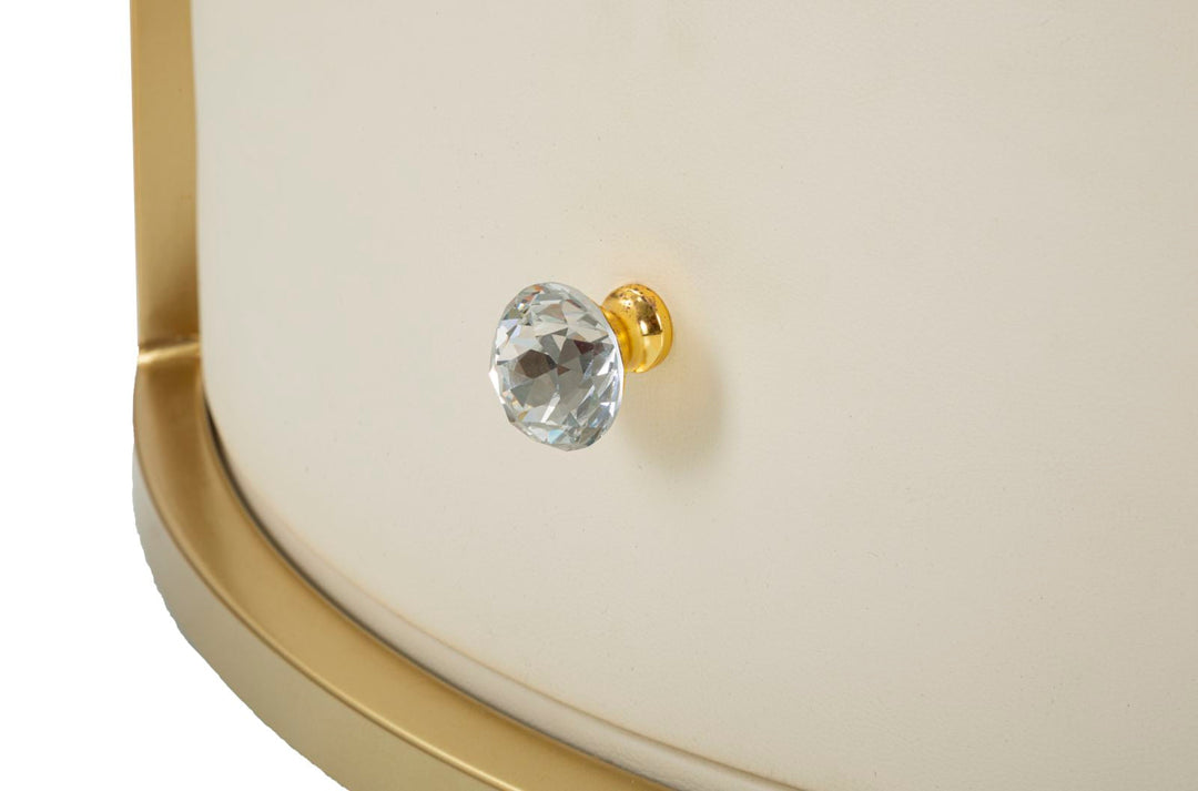 Runder Couchtisch Mit Goldbasis Sharon Modernes Design (Marmorplatte)