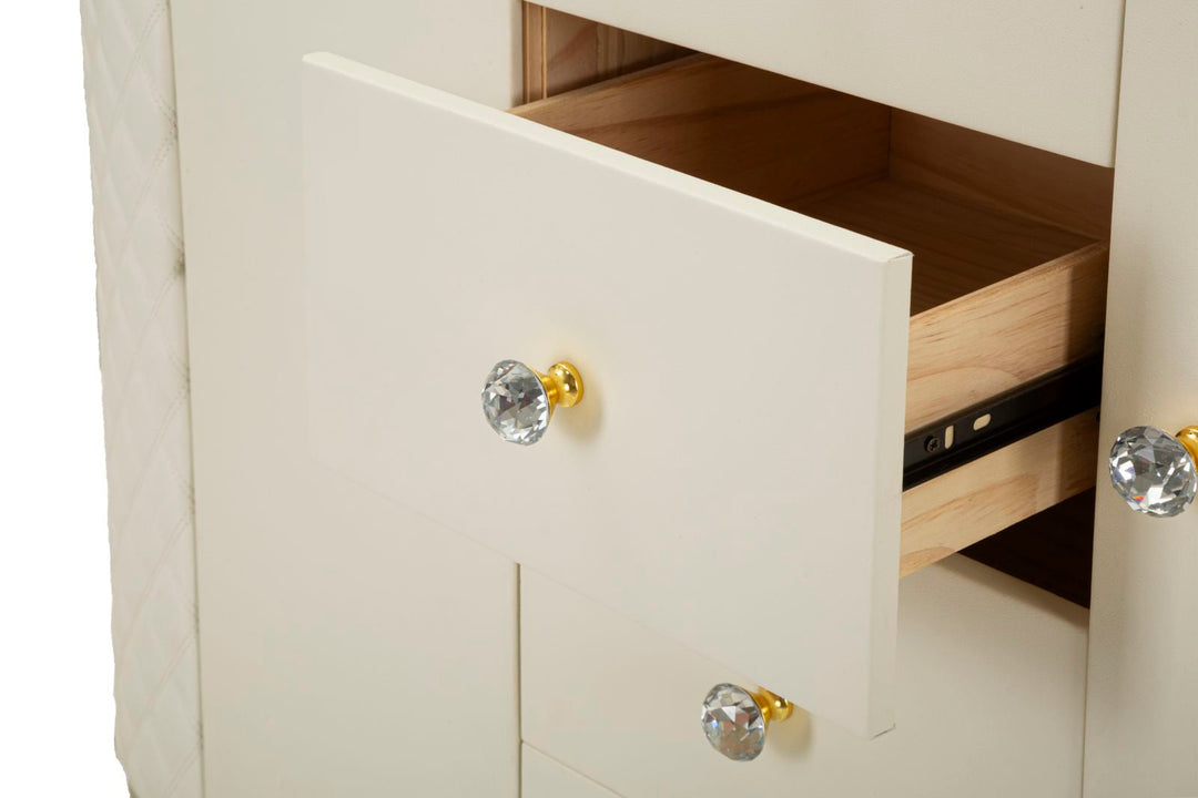 Weiss Holz Schrank Mit Goldbasis Sharon Aufbewahrung (Marmorplatte)