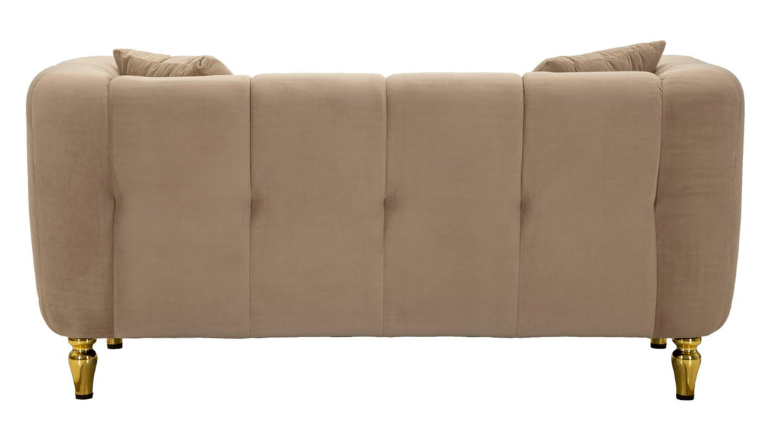Grau Samt Sofa Mit Kissen Alma 2 Sitzer