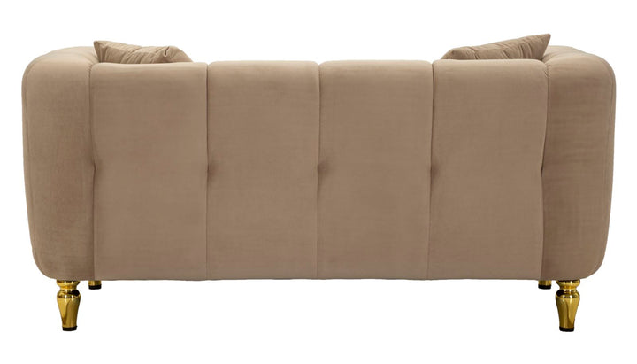 Grau Samt Sofa Mit Kissen Alma 2 Sitzer