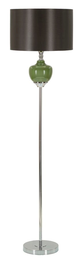 Schwarz Gold Stehlampe Stoffschirm Eva One Modernes Design