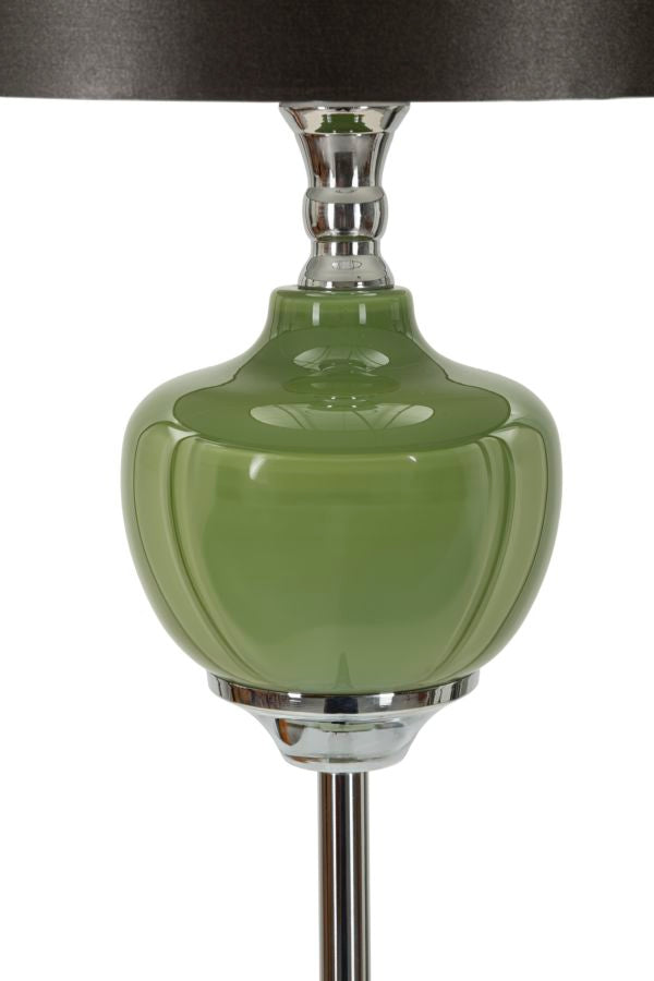 Schwarz Gold Stehlampe Stoffschirm Eva One Modernes Design