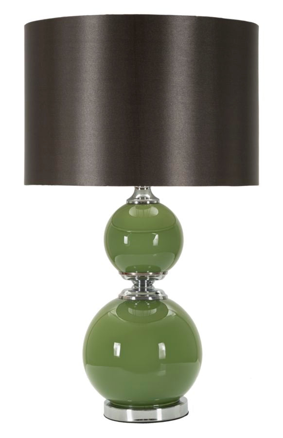 Schwarz Gruen Tischlampe Stoffschirm Eva Two Kollektion