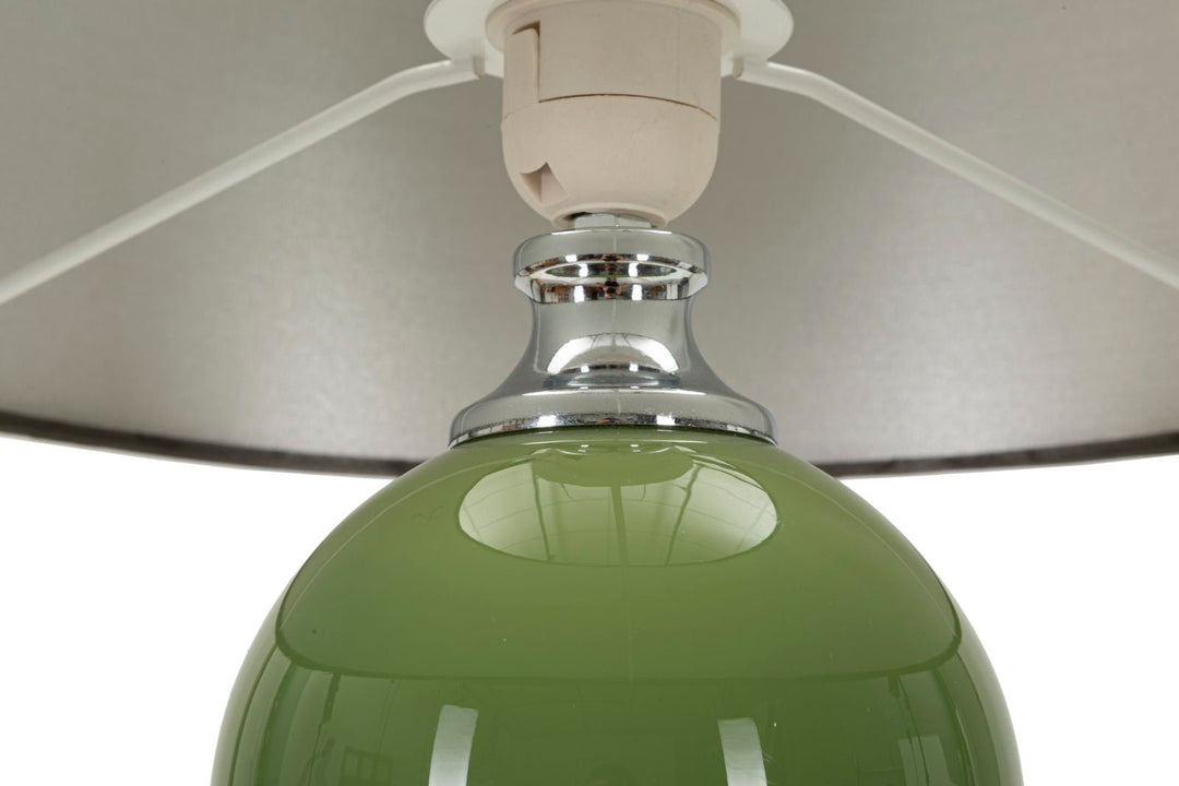 Schwarz Gruen Tischlampe Stoffschirm Eva Two Kollektion