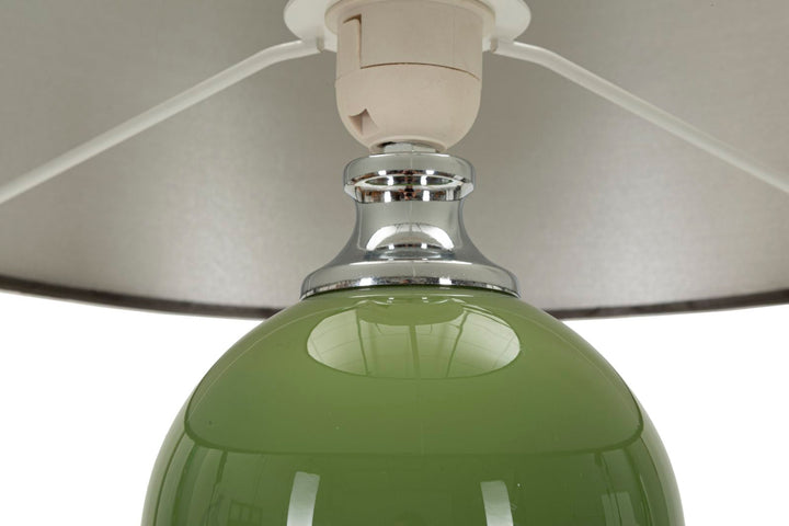 Schwarz Gruen Tischlampe Stoffschirm Eva Two Kollektion