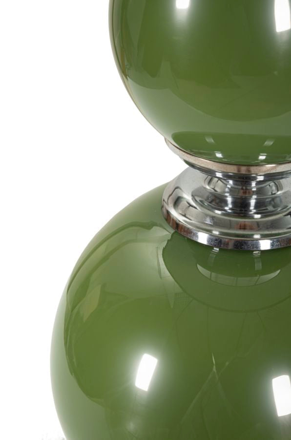 Schwarz Gruen Tischlampe Stoffschirm Eva Two Kollektion