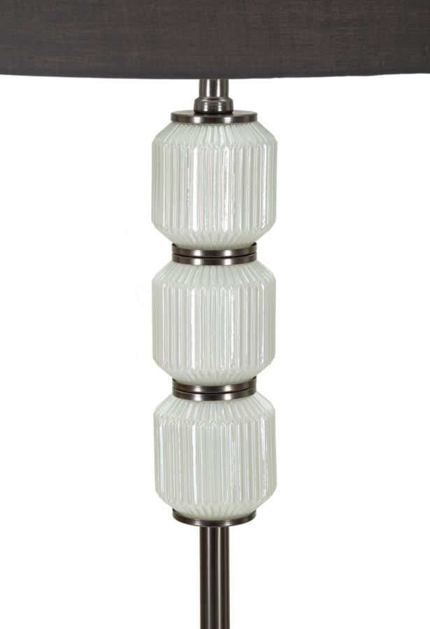 Weiss Silber Stehlampe Stoffschirm Bright One Modern