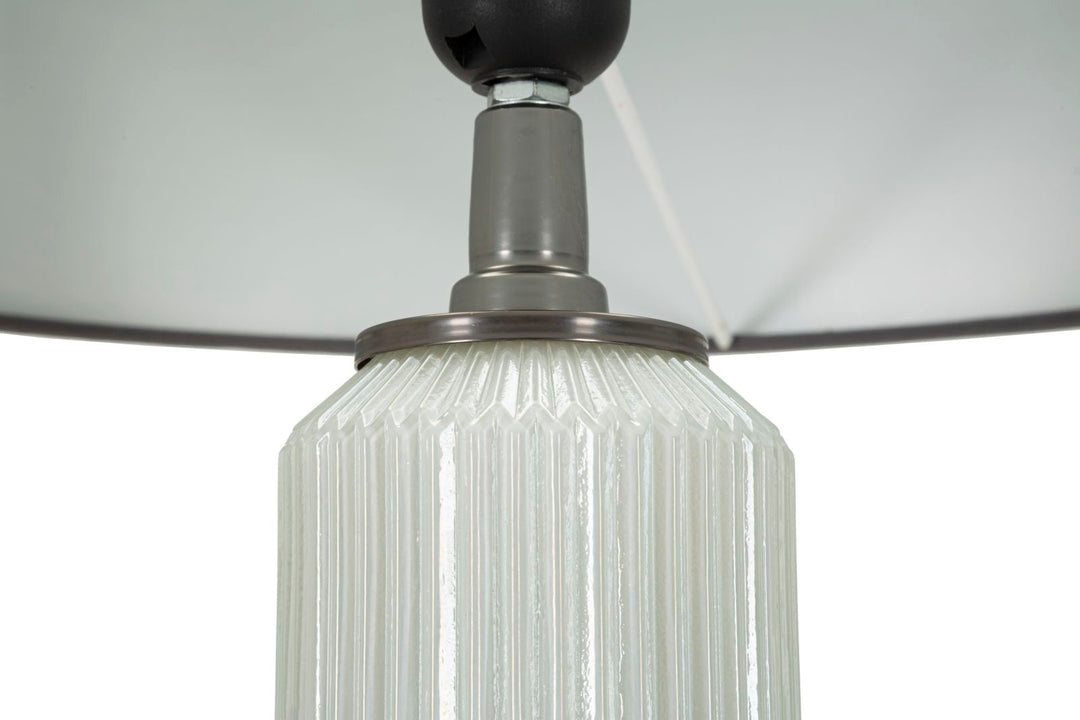 Weiss Silber Stehlampe Stoffschirm Bright One Modern