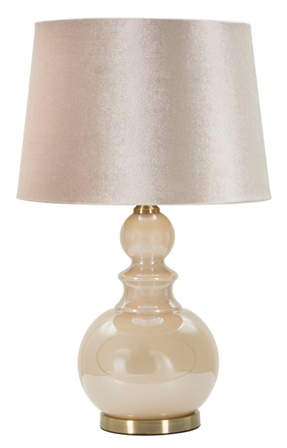 Gold Deko Tischlampe Stoffschirm Perly Tower Design