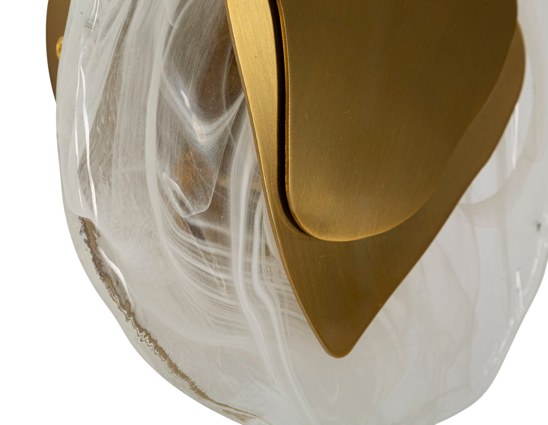 Gold Weiss Wandleuchte Wellen Design Ocean Kollektion