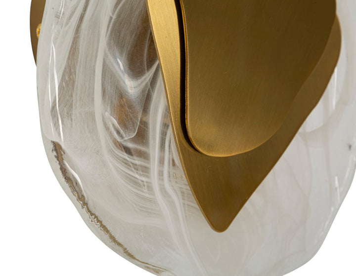 Gold Weiss Wandleuchte Wellen Design Ocean Kollektion
