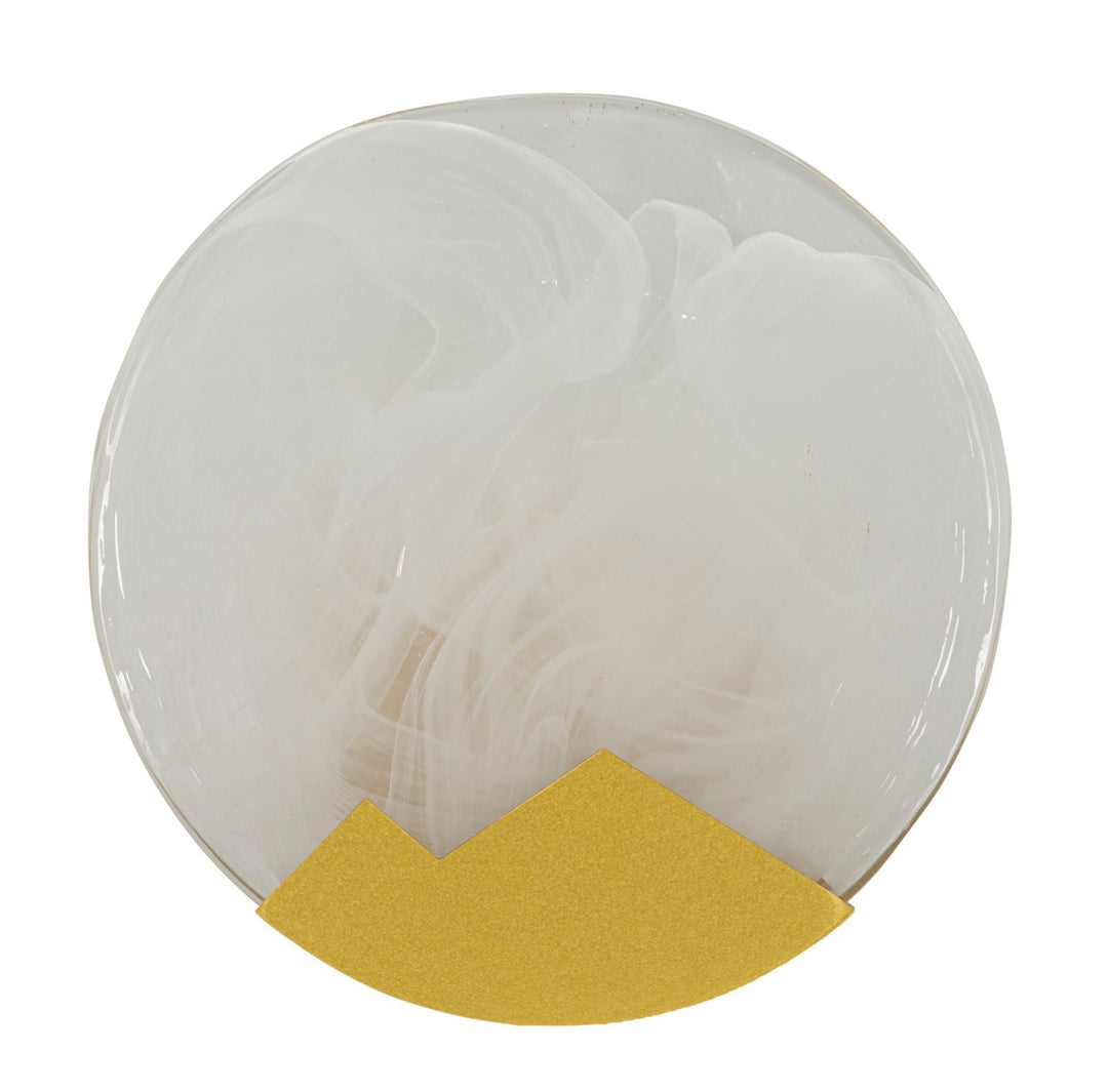 Weiss Gold Wandleuchte Rund Design Moon Zeitgenoessisch