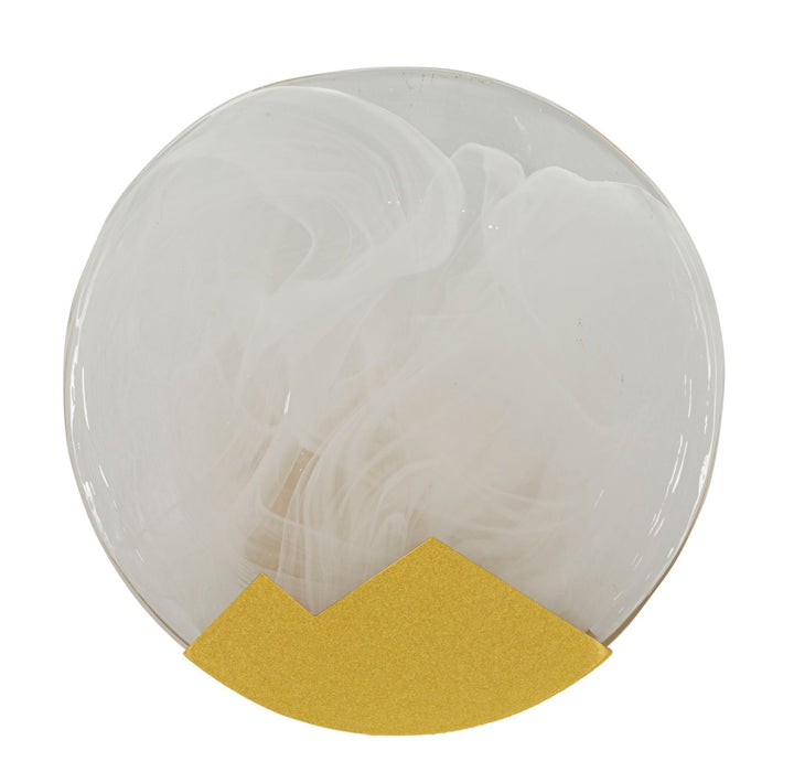 Weiss Gold Wandleuchte Rund Design Moon Zeitgenoessisch